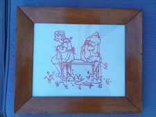  Cadre ancien en noyer massif