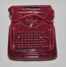 Tirelire à casser ancienne machine à écrire en céramique ou faiënce