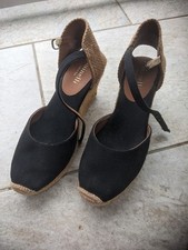 Compensées Minelli noires, à bride, talon 7 cm, pointure 37, TBE