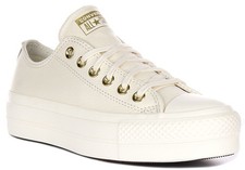 Converse A12765C Ct Lift Plateforme Textile Femme En Crème US 3 - 8