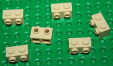 6 x Lego Tan Brick 1x2 ref 11211 set 75098 10255 10306 60052 10304 70618 75827