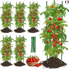 Tuteur Tomate, 6pcs Cage à Tomates Support 130cm Treillis Plante Grimpante 