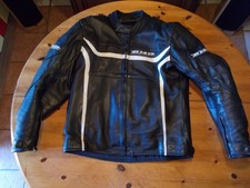 Blouson de moto en cuir noir  homme DMP Taille L/42 Très bonne occasion