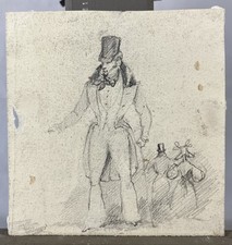 Suzanne Soutra Dessin homme au chapeau - Née à Hanoi et élève de désiré Lucas