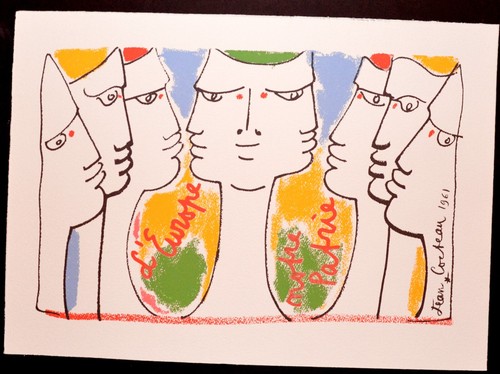 Lithographie jean cocteau - lithographie,