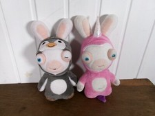 Peluche lapin crétin  pingouin + LAPIN CRETIN Licorne 24 cm UBISOFT GIPSY
