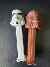 star wars Distributeur PEZ 1997 Stormtrooper + Chewbacca