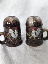 Salière Et Poivrière Ancienne Coq Poulet Ancien Déco Rétro 