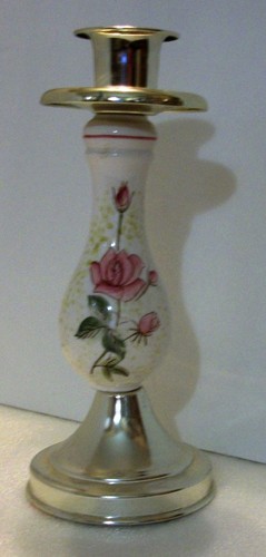 Porcelain candlestick taper - porcelain,
