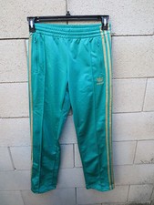 Pantalon ADIDAS rétro vintage femme vert or Trefoil sport détente loisir 34