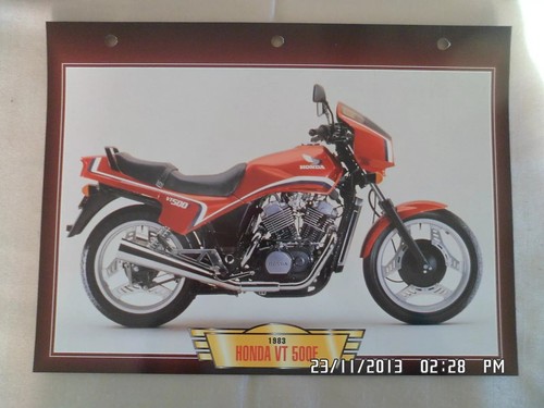 Carte fiche moto honda - moto, vt