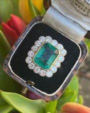 Bague vintage art déco halo