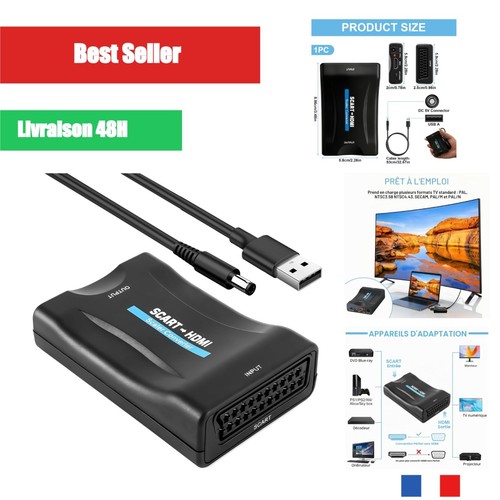 Adaptateur péritel vers hdmi - vers,