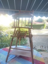 Très belle Et Ancienne Chaise Haute Enfant signé W BAUMANN Années 1900