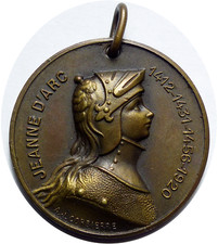 Médaille Ville de Dijon Jeanne d'Arc 1920 par Corbierre