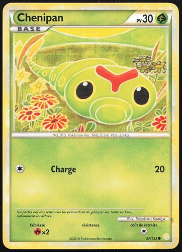 Carte pokémon chenipan 123 - pokémon, 57/123