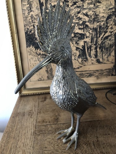 Sculpture bronze argenté - bronze,