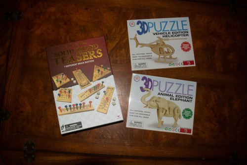 Wood puzzles craft - 3d,