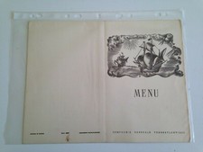 ancien  MENU PAQUEBOT liberté