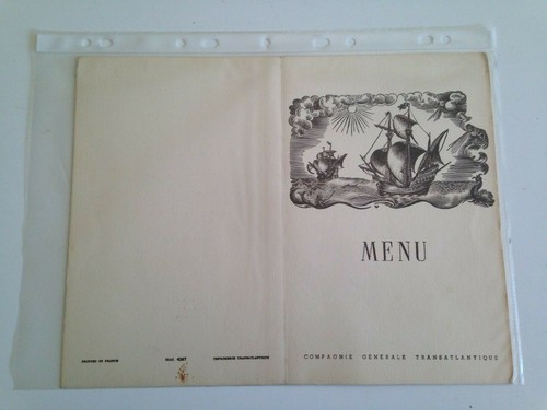 Ancien menu paquebot liberté - ,