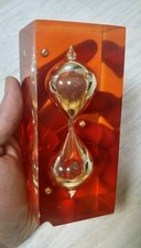 Sculpture sablier en verre