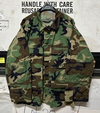 GENUINE USMC WOODLAND SHIRT COAT RIPSTOP COTTON EX COND !!!! X-LARGE REGULAR