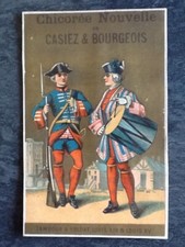 CHROMO DORURE CHICOREE CASIEZ-BOURGEOIS TAMBOUR ET SOLDAT LOUIS XIV - 58198