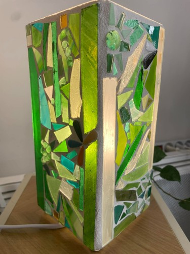 Lampe mosaïque verre - lampe, de