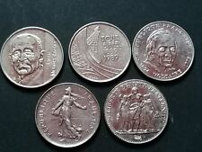 Lot De 5 Pièces. 5 Francs 5ème République. Commemoratives Et Autres. 49,87g.