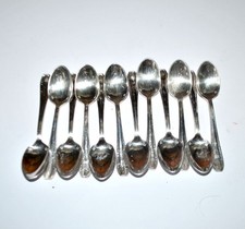 LCF Lot 12 petite cuillères café moka Argenterie DESIGN 1950 Couvert Français 11