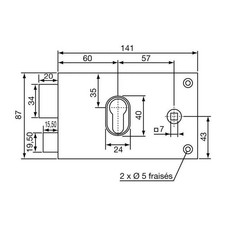 Serrure monopoint en applique