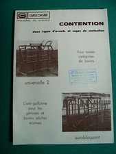  prospectus agricole : deux types d' avants et cages de contention GASCOIGNE