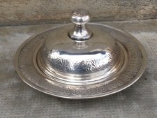 ancien assiette couverte metal argenté plat a bouillon ? silverplate