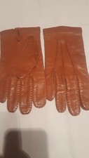 Neufs - Gants En Cuir Avec Details Surpiqures 91/4