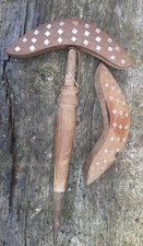 ANCIEN MIROIR AUX ALOUETTES  CHASSE ART POPULAIRE 