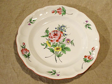 Grand plat rond faïence