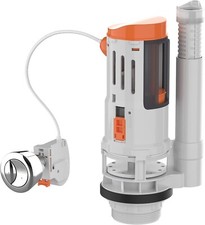 M20522, Mécanisme Universel WC comprenant 2 Boutons de Chasse d'Eau, Se Vide