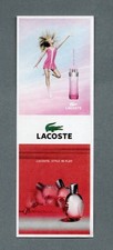 Carte Publicitaire f- advertising card  - Lacoste recto verso (asie)