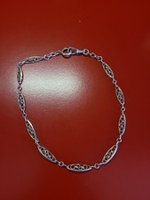 Ancienne chaine de montre gousset en argent massif tête de sanglier 