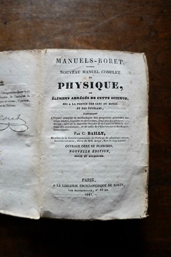 Manuel physique elemens - physique,, ou