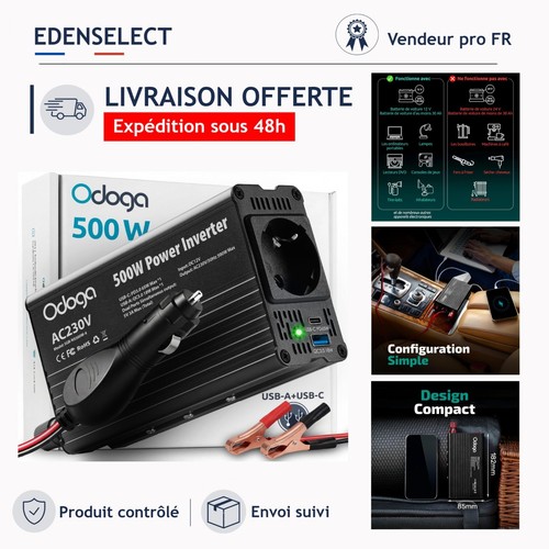 Odoga convertisseur 12v - 12v, 220v