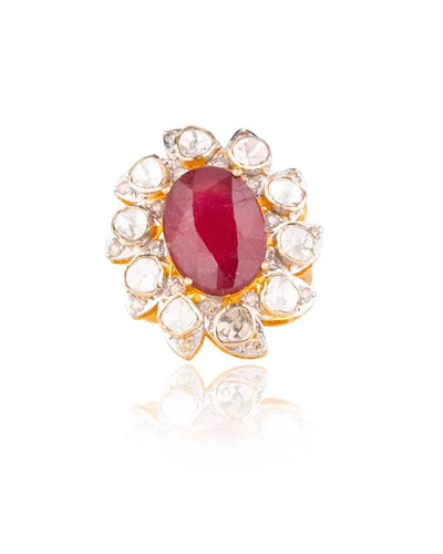 Bague victorienne serre pave - &,