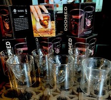 6 Verres à Liqueur Crânes de Cristal Crystal Skulls