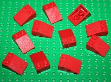 11 x Lego Red Slope Brick 3298