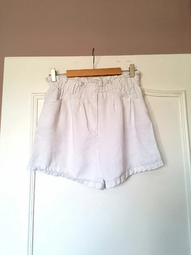 Short blanc coton pull - short,