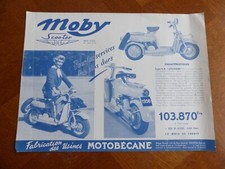 Prospectus Catalogue Moto scooter : MOTOBECANE moby scooter 1956