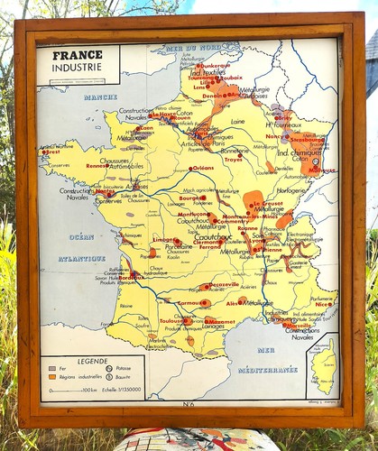 Ancienne carte géographie - ancienne,