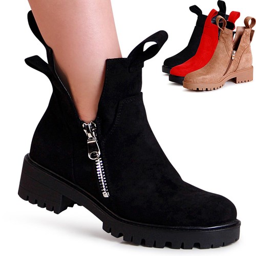 Bottes biker velours pour - bottes,