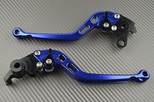 levier leviers levers long CNC blue bleu Suzuki HAYABUSA GSXR 1300	1999-2007