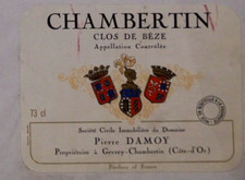 1 étiquette vin CHAMBERTIN
